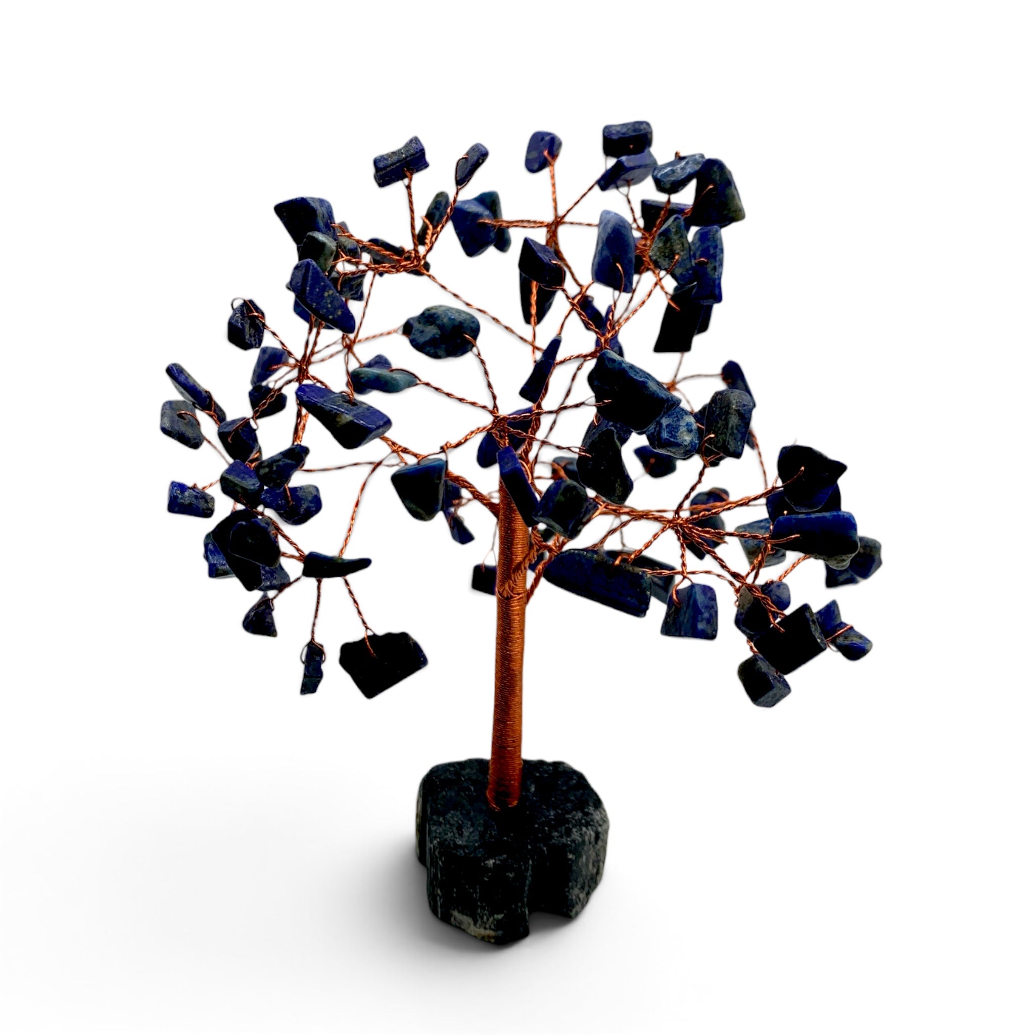 Gemstone Tree - Lapis Lazuli with Black Tourmaline Base $45